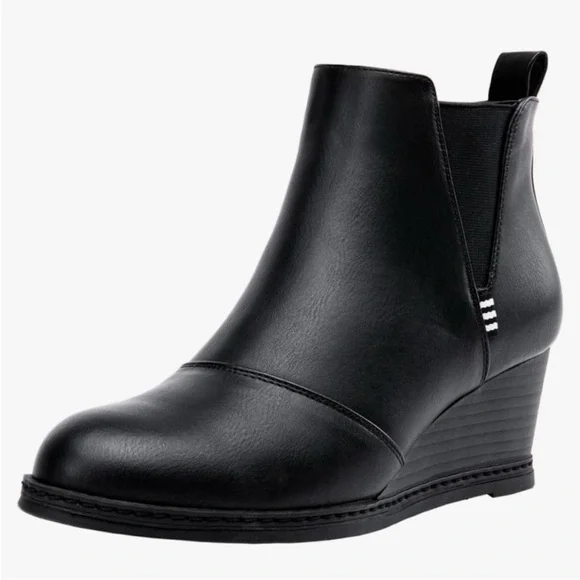 Vepose Chic Black Ankle Boots ~10 - Picture 7 of 8